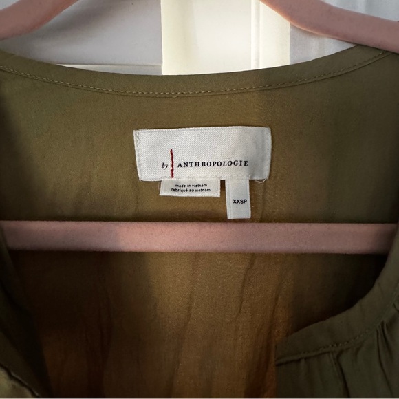 SUMMER COLLECTION ANTHROPOLOGIE Olive Green Maxi Dress Somerset collection - Picture 6 of 14